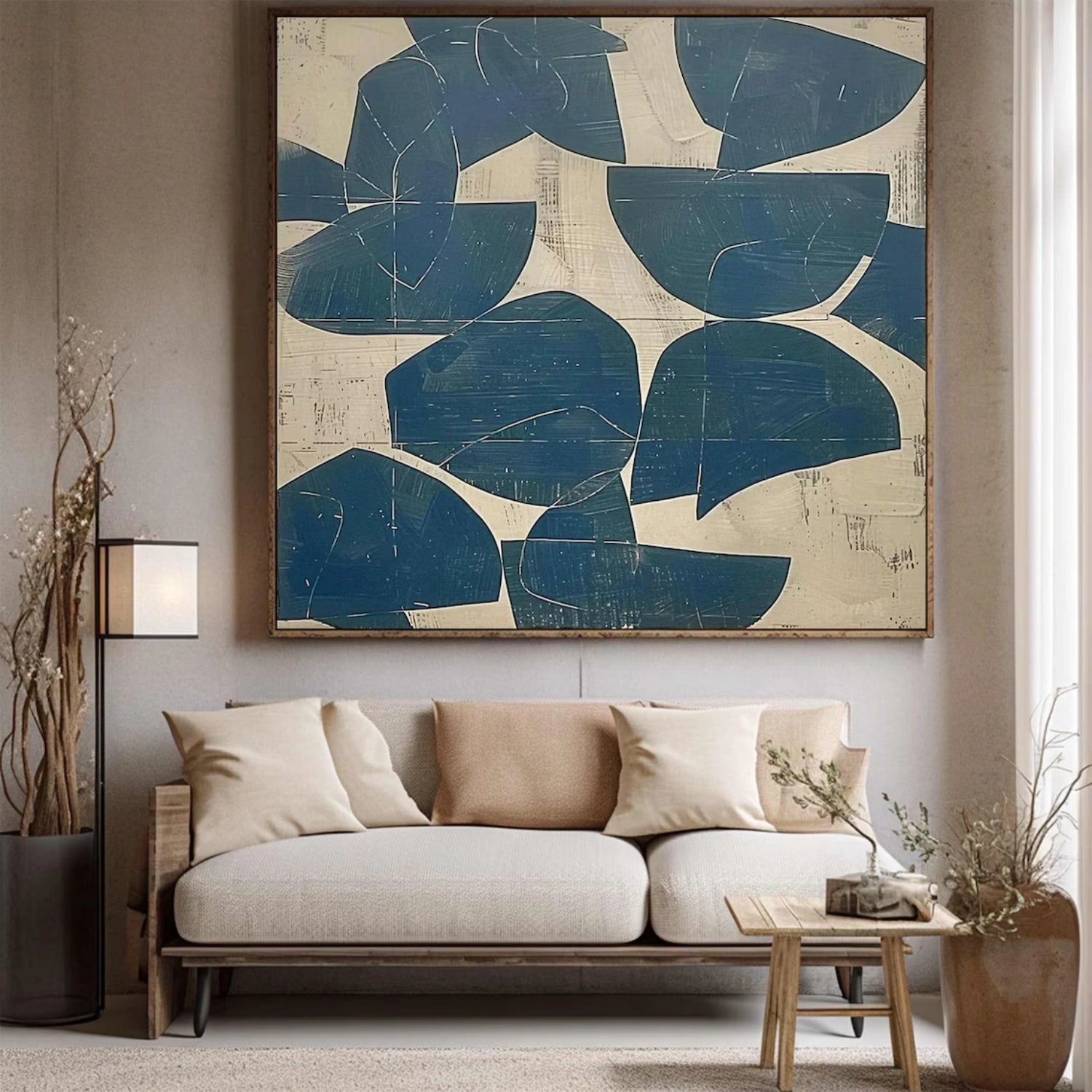 Abstract Painting #AB 419 - Modern Wall Art for Living Room, Bedroom & Office Decor | Handmade Canvas Artwork