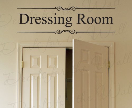 Adhesive Vinyl Wall Decal for Dressing Room & Closet - Fashionable Lettering Art Decor with Inspirational Quotes - Perfect for Women's & Kids' Bedroom Decoration - DIY Home Sticker for Girls Room Makeover