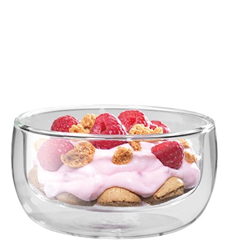 ZWILLING Sorrento Double Wall Glass Dessert Cups Set of 2 - 280ml Modern Insulated Tumblers for Cold Drinks, Dishwasher & Microwave Safe - Perfect for Ice Cream, Parfaits & Cocktails at Home or Parties
