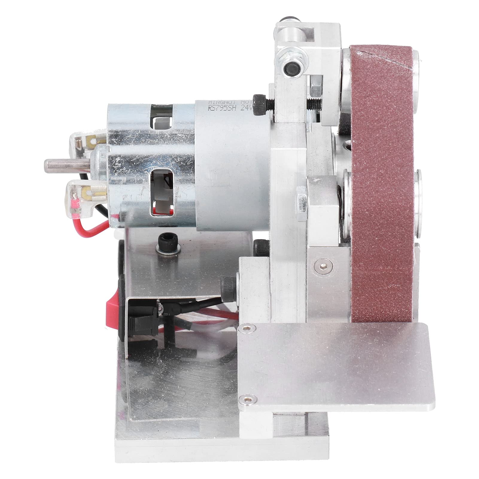 Handheld Mini Belt Sander - Compact Sanding Machine with Governor for Woodworking, Metal & Arc Polishing | Perfect for DIY Projects, Furniture Refinishing & Sharpening Tools