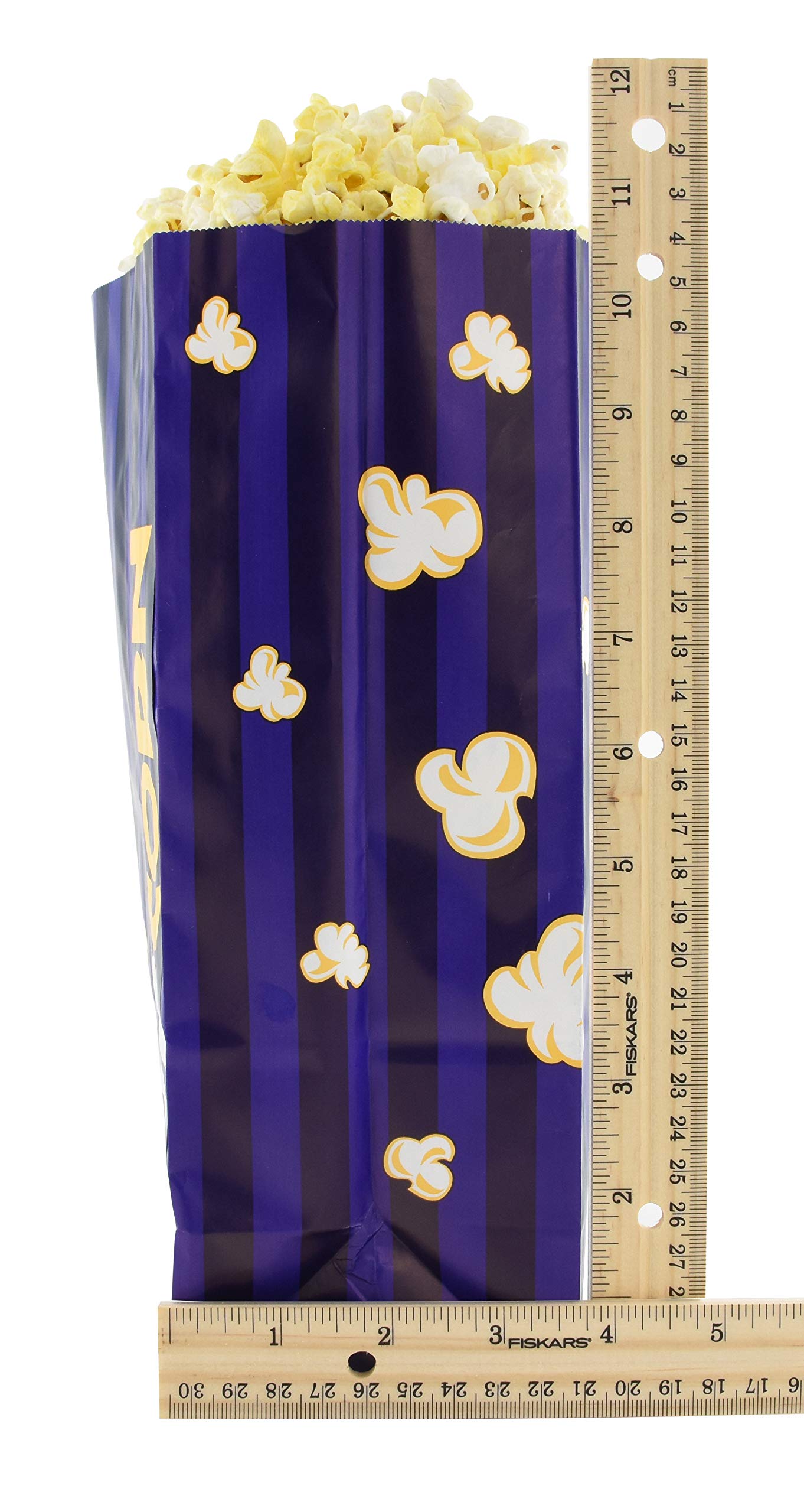 Snappy Popcorn Flat Bottom Theater Popcorn Bags - 170oz (500 Count) - Perfect for Movie Nights, Concessions & Bulk Snack Packaging