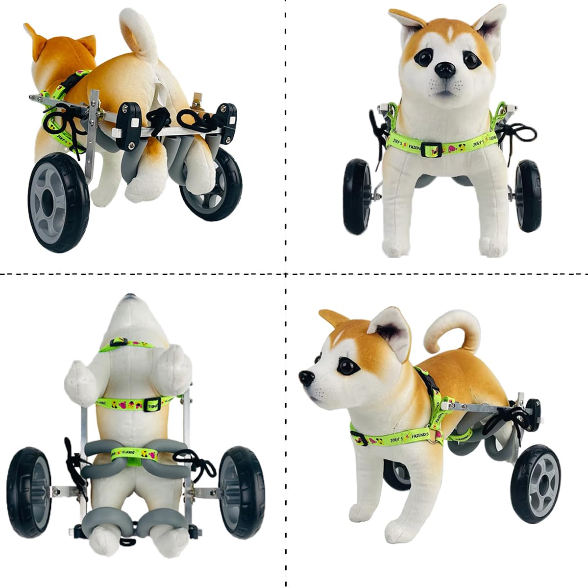 Adjustable 2-Wheel Dog Wheelchair for Back Legs Disability, Paralysis & Injury - Support for Hind Limb Weakness in Small Pets (XS) - Perfect for Mobility Assistance & Rehabilitation at Home or Outdoors
