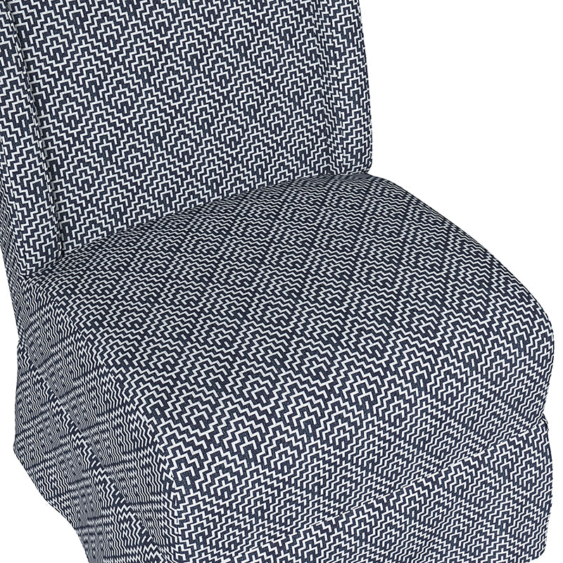 Ellmar Slipper Chair with Washable Slipcover & Solid Wood Legs - Comfortable Accent Chair for Living Room, Bedroom or Office - Perfect Reading Chair & Lounge Seat for Small Spaces