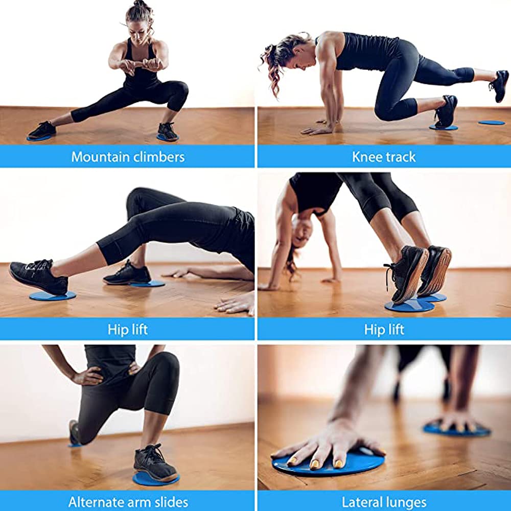 Dual-Sided Core Exercise Sliders for Abs, Glutes & Strength Training – Portable Workout Sliders for Home Gym, Pilates & Fitness Equipment (Set of 4)