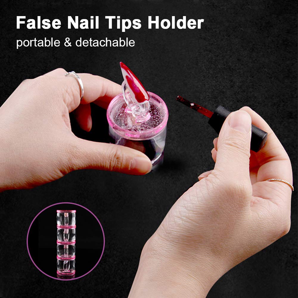 False Nail Tips Holder - Nail Art Display Stand for DIY & Salon Use - Manicure Practice Board for Nail Artists & Beginners - Perfect for Home, Salon & Nail Art Classes