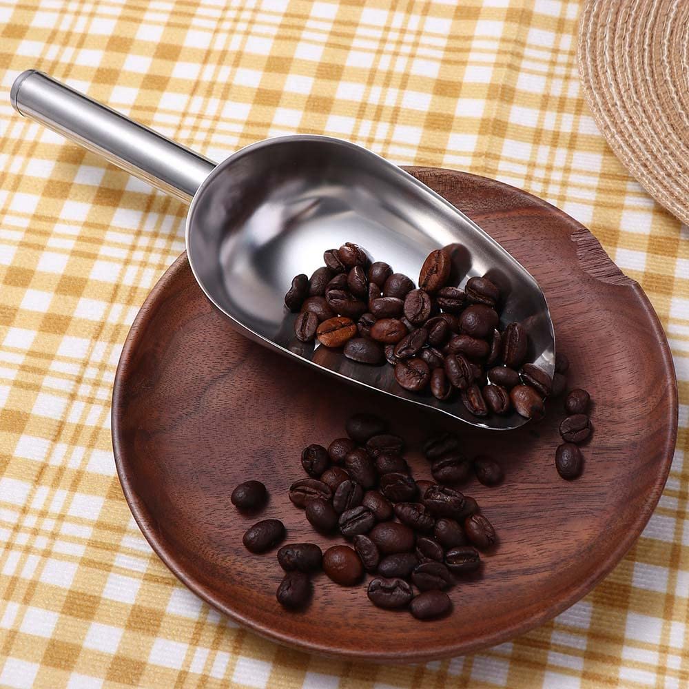 1PCS Stainless Steel Sugar Ice Scoop - Mini Metal Utility Scoop for Candy, Ice Cubes, Flour - Perfect for Kitchen, Coffee, Baking & Cocktail Making