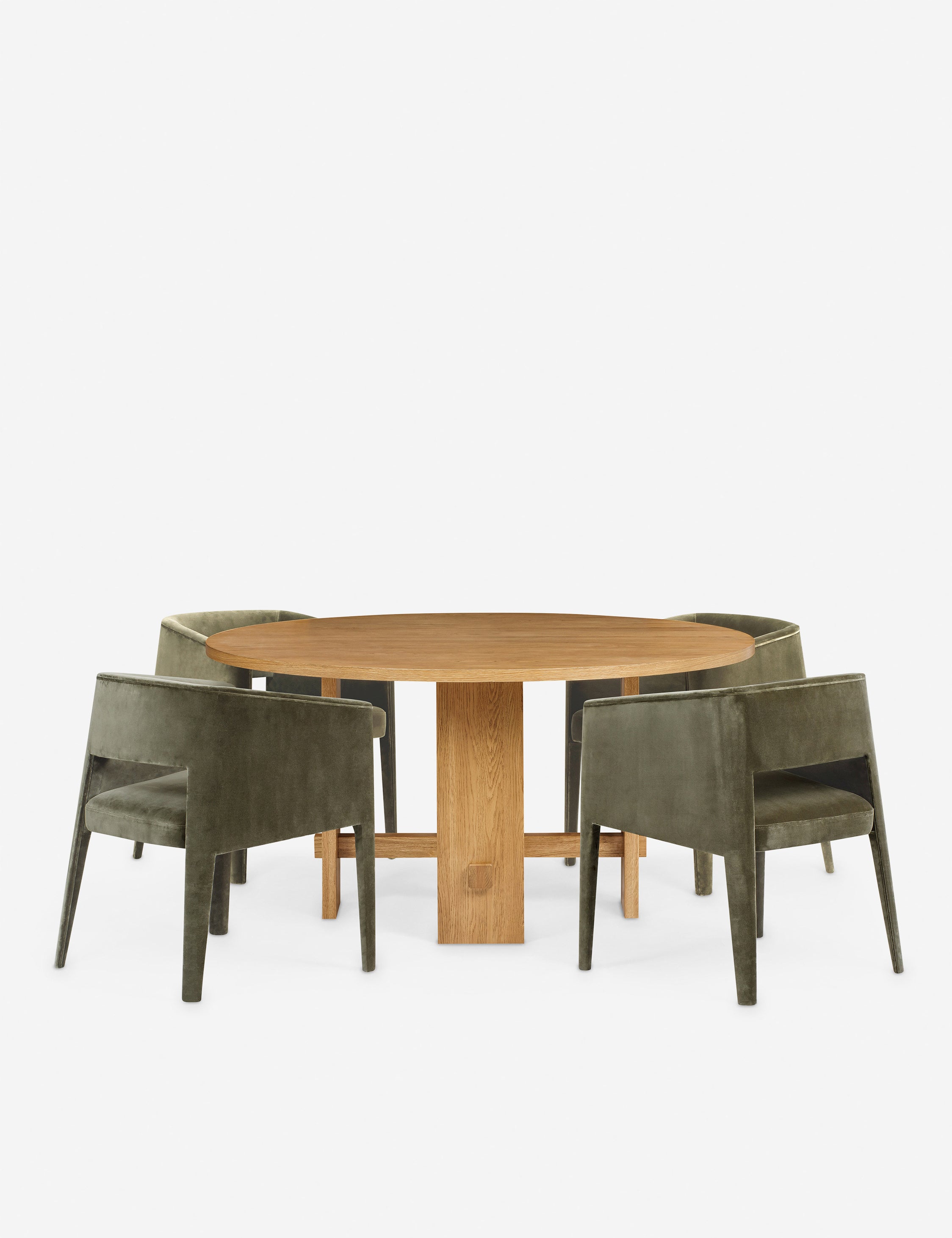 Stylish Campos Round Dining Table - Modern Wooden Kitchen Table for 4-6 People - Perfect for Family Dinners & Small Space Dining Rooms