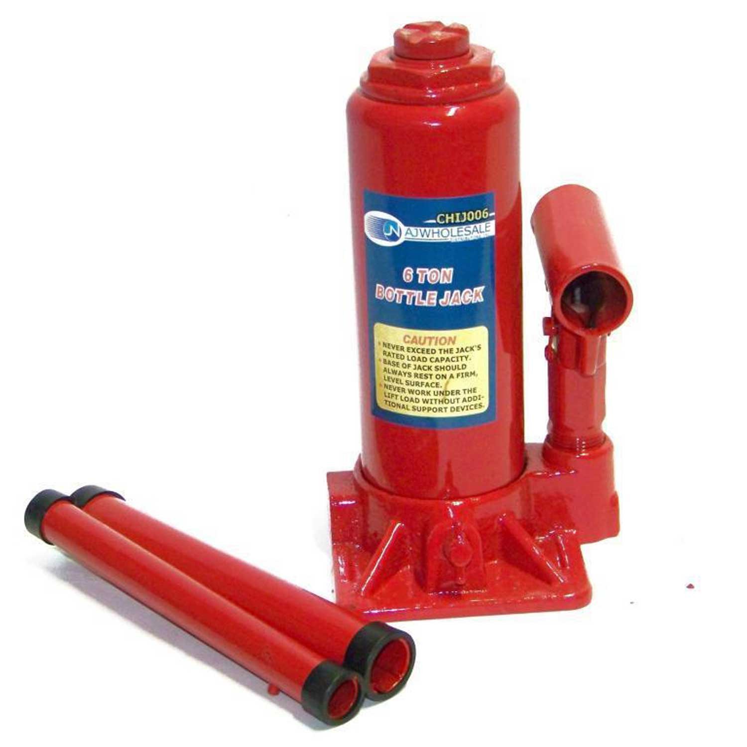 6 Ton Hydraulic Bottle Jack - Heavy Duty Car Repair Tool for Vehicles & Trucks