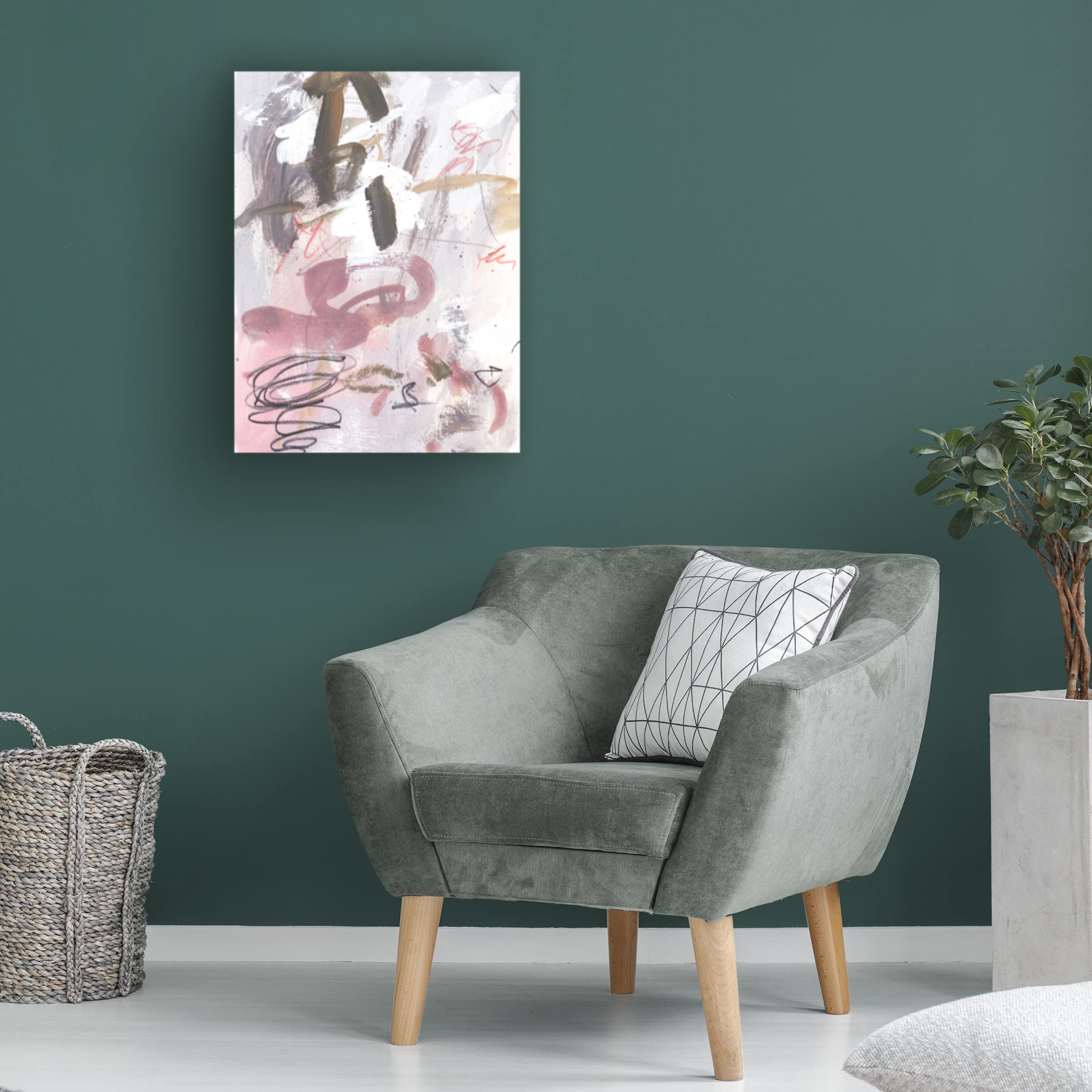 Melissa Wang 'Whispering Dawn III' Canvas Wall Art Print - Modern Abstract Landscape Painting for Living Room, Bedroom & Office Decor