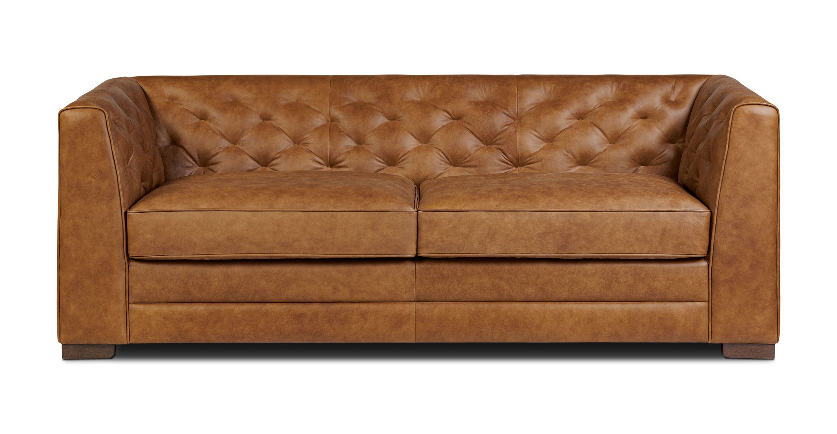 Essex 86 Leather Pull-Out Convertible Sleeper Sofa - Modern Leather Sofa Bed for Living Room, Guest Room & Small Spaces
