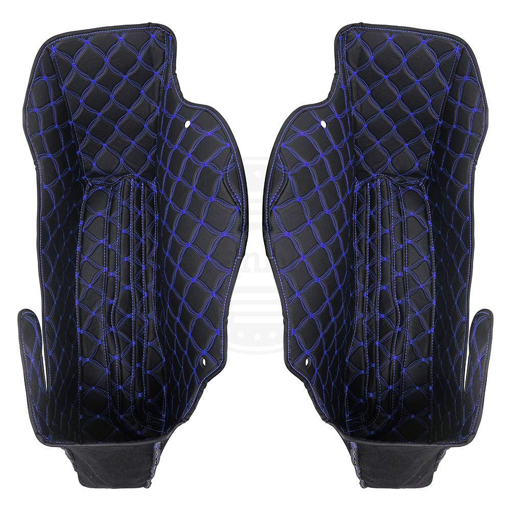Moto Onfire Stitch Saddlebag Liners & Inserts for 2013 & Older Harley-Davidson Motorcycles - Waterproof Storage Bags (Blue) | Perfect for Long Rides & Road Trips