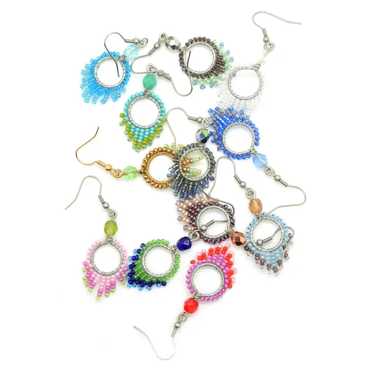 Small Wire Fringe Earrings for Women - Boho Chic Dangle Earrings for Party, Wedding & Everyday Wear