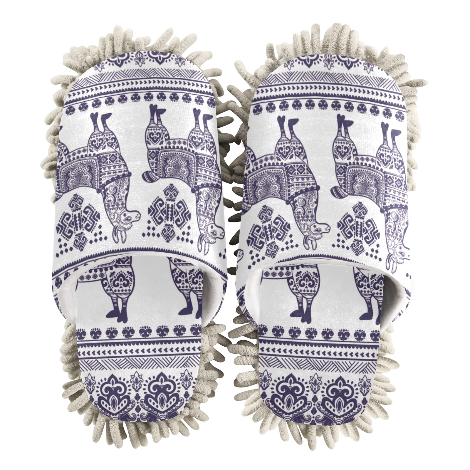 Poeticcity Unisex Mop Slippers - Soft House Cleaning Shoes for Dusting & Spa Use - Comfortable Indoor Cleaning Slippers for Men & Women (Size M-L) - Perfect for Home, Office & Pet Hair Removal