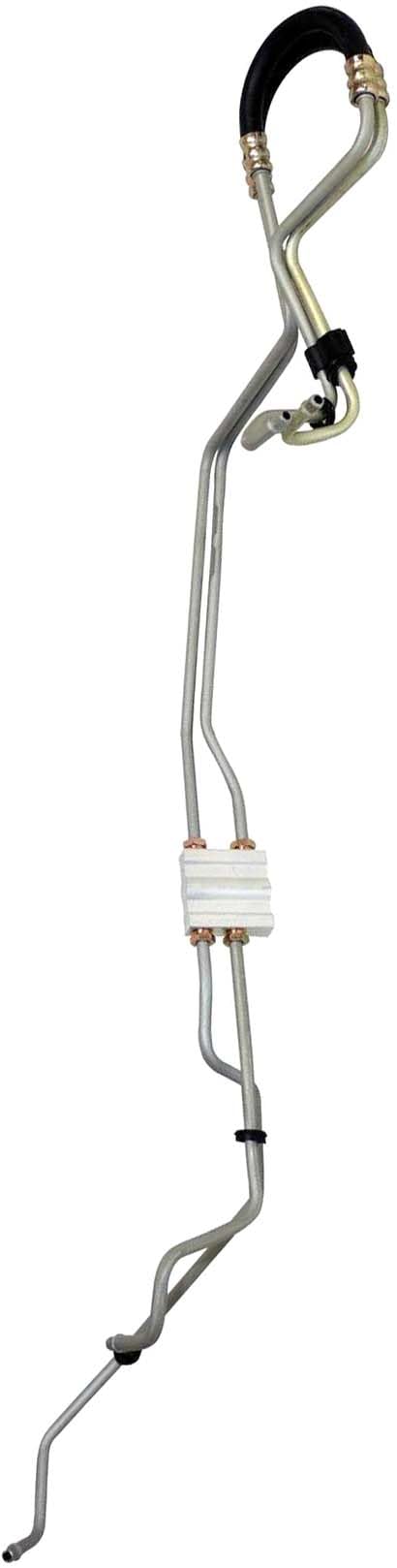 APDTY 166825 Transmission Oil Cooler Hose Inlet & Outlet Set - Compatible with 55038177AE | Replacement for Dodge, Jeep, Chrysler Vehicles | Improves Cooling Performance for Towing & Heavy-Duty Driving