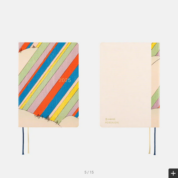 Hobonichi Techo 2025 Planner - A6 Size Daily Journal with Rainbow Cover, January Start, Monday Start | English Edition | Perfect for Work, School & Personal Organization