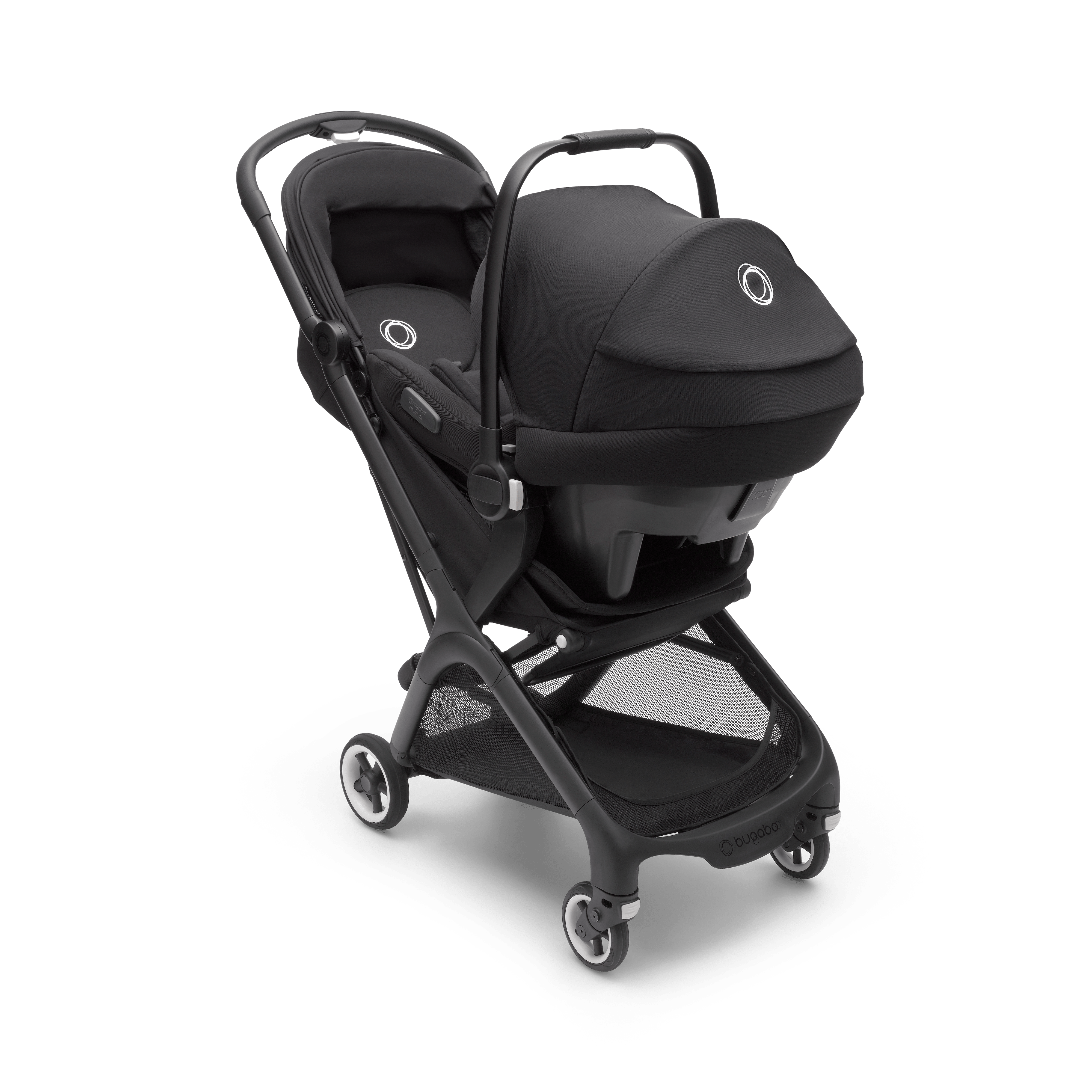 Bugaboo Butterfly & Nuna Turtle Air Shield Travel System - Lightweight Compact Stroller for Airplane & Urban Travel with Sun Canopy & Storage