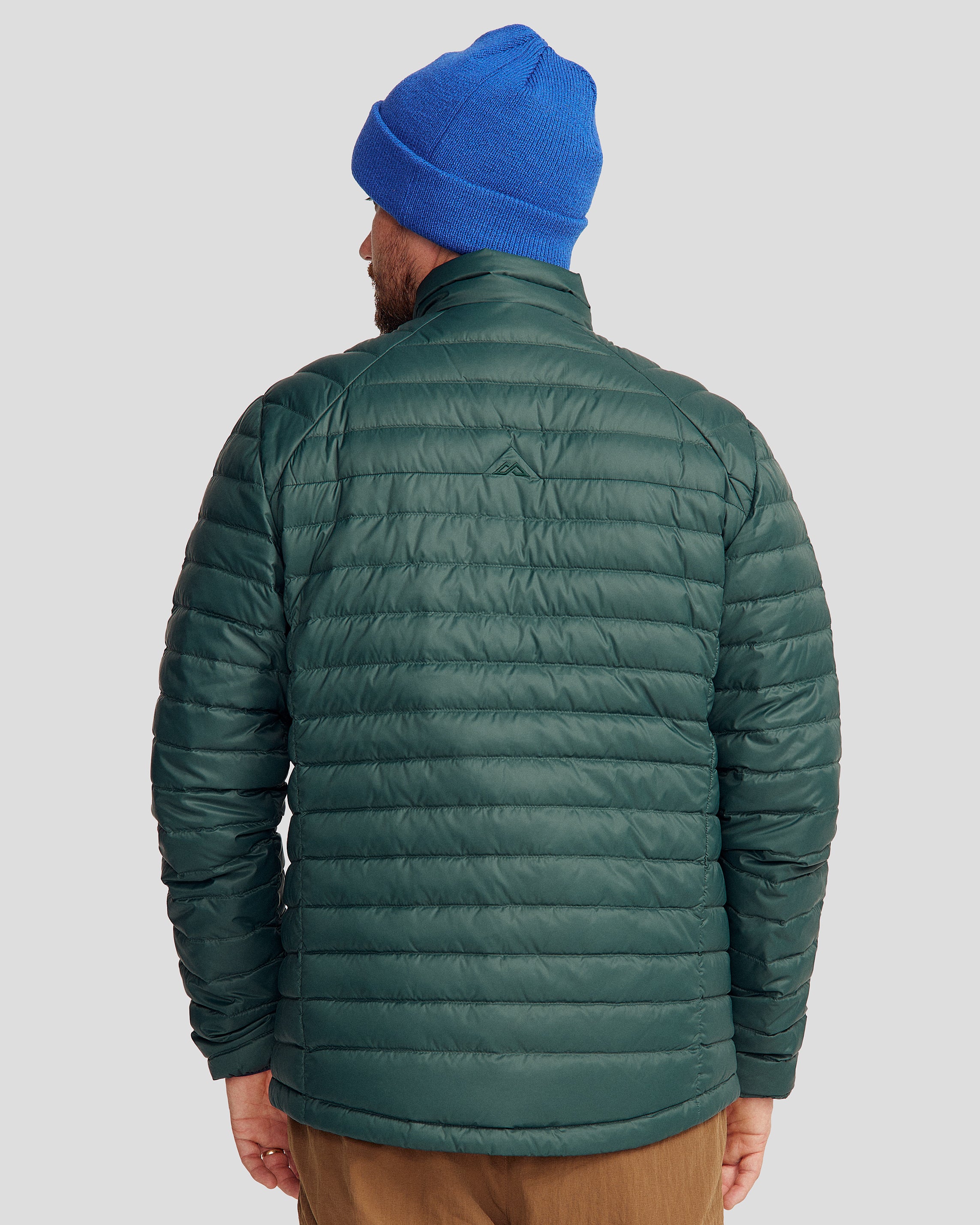 Men's Heli Down Jacket V4 - Lightweight Warm Winter Coat, Waterproof Deep Forest Green Puffer Jacket for Outdoor Activities & Hiking