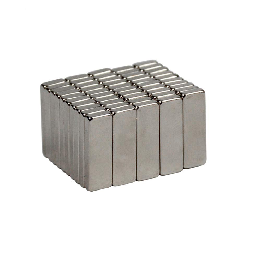 High Strength N50 N52 Neodymium Square Block Magnets - 14x4x2.5mm, Angular Design, 100-Piece Set | Perfect for DIY Projects, Industrial Use & Science Experiments