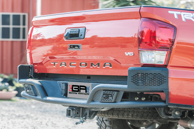 Body Armor TC 2962 Toyota Tacoma 2016-2023 Desert Series Rear Bumper - Heavy Duty Off-Road Bumper for Truck Accessories & Upgrades | Perfect for Overlanding, Desert Racing & Off-Road Adventures