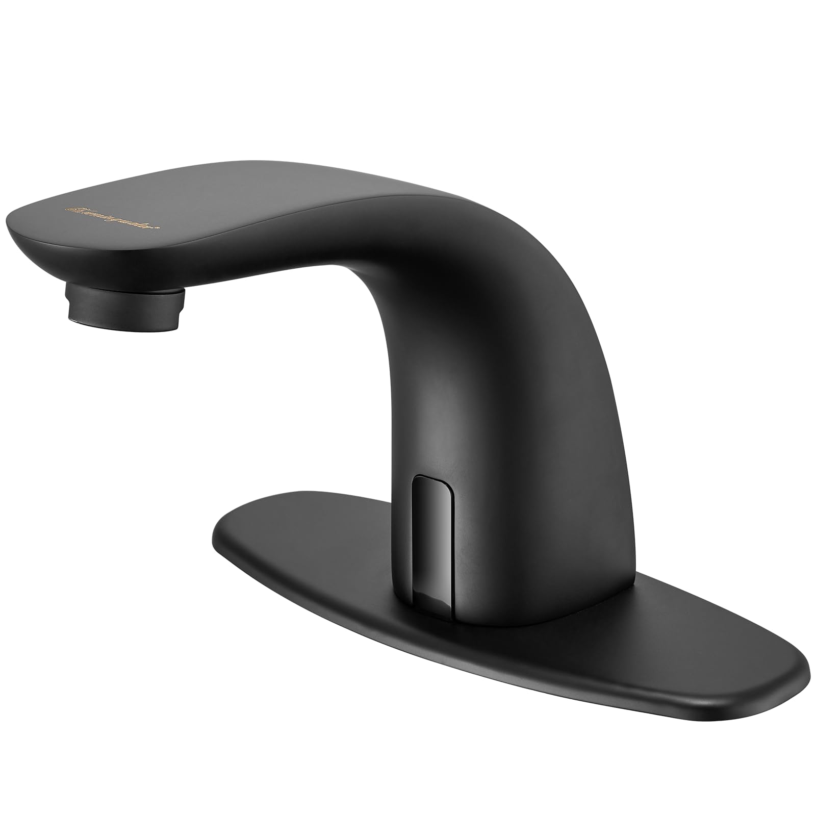 Touchless Bathroom Sink Faucet with Hole Cover Plate - Matte Black Finish, Water-Saving Sensor Faucet for Modern Home & Commercial Bathrooms