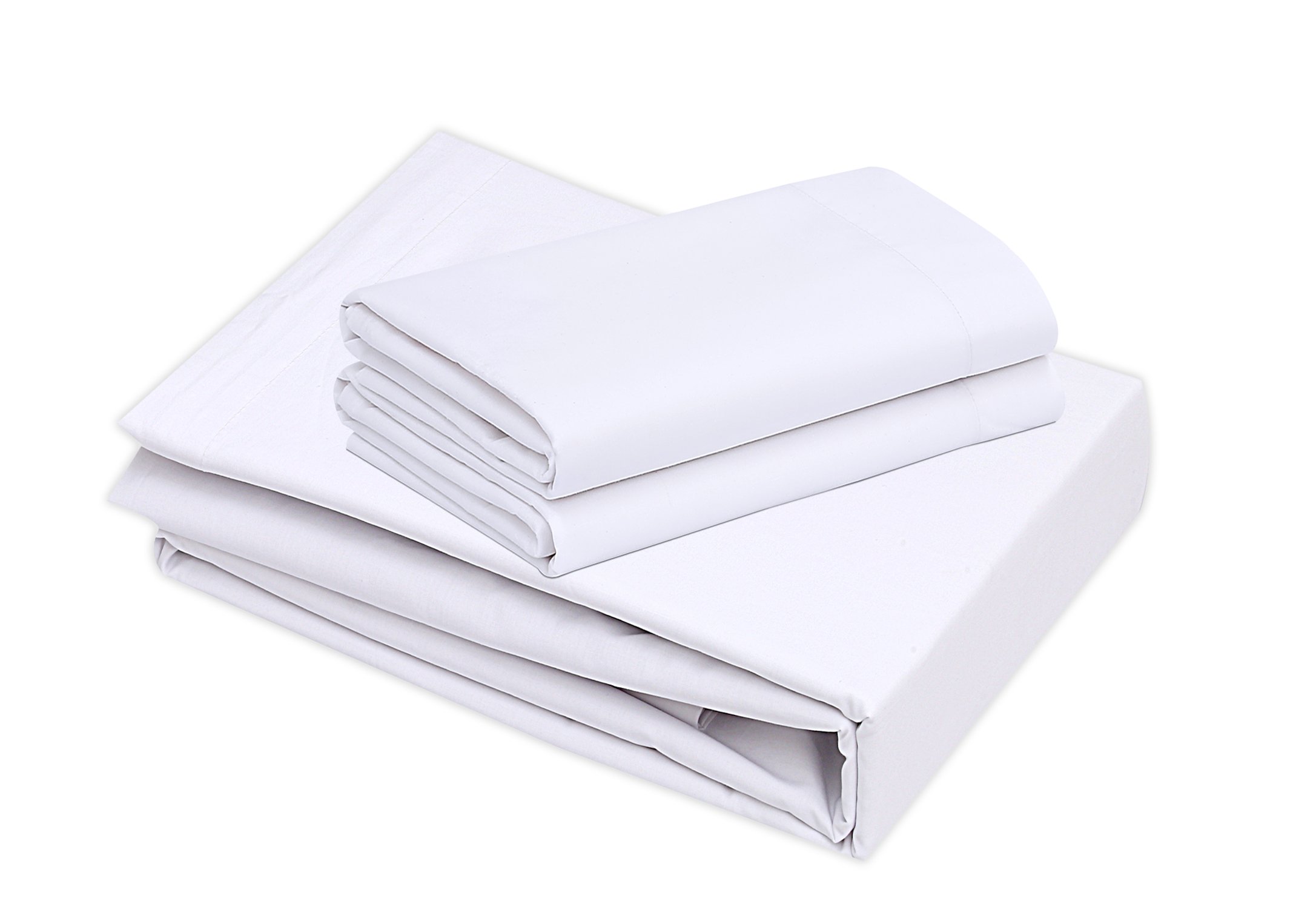 Queen Size 6-Piece Bed Sheet Set - 6 Flat Sheets (90x110 Inches) & 6 Fitted Sheets (60x80+14 Inches) with 12 Pillowcases - Premium T-200 Percale Wave Hotel Quality Bedding - Soft, Breathable & Wrinkle-Resistant - Perfect for Home, Hotel, or Airbnb Use