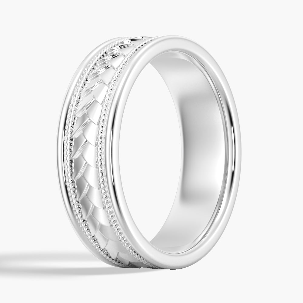 7mm Twisted Rope Men's Wedding Band Ring - 14K Gold, Sterling Silver & Tungsten Options - Perfect for Engagement, Anniversary & Special Occasions