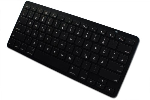 German Keyboard Stickers for Mac - Non-Transparent Black Background Labels for Desktop, Laptop & Notebook Computers | Perfect for Typing in German on Apple Devices