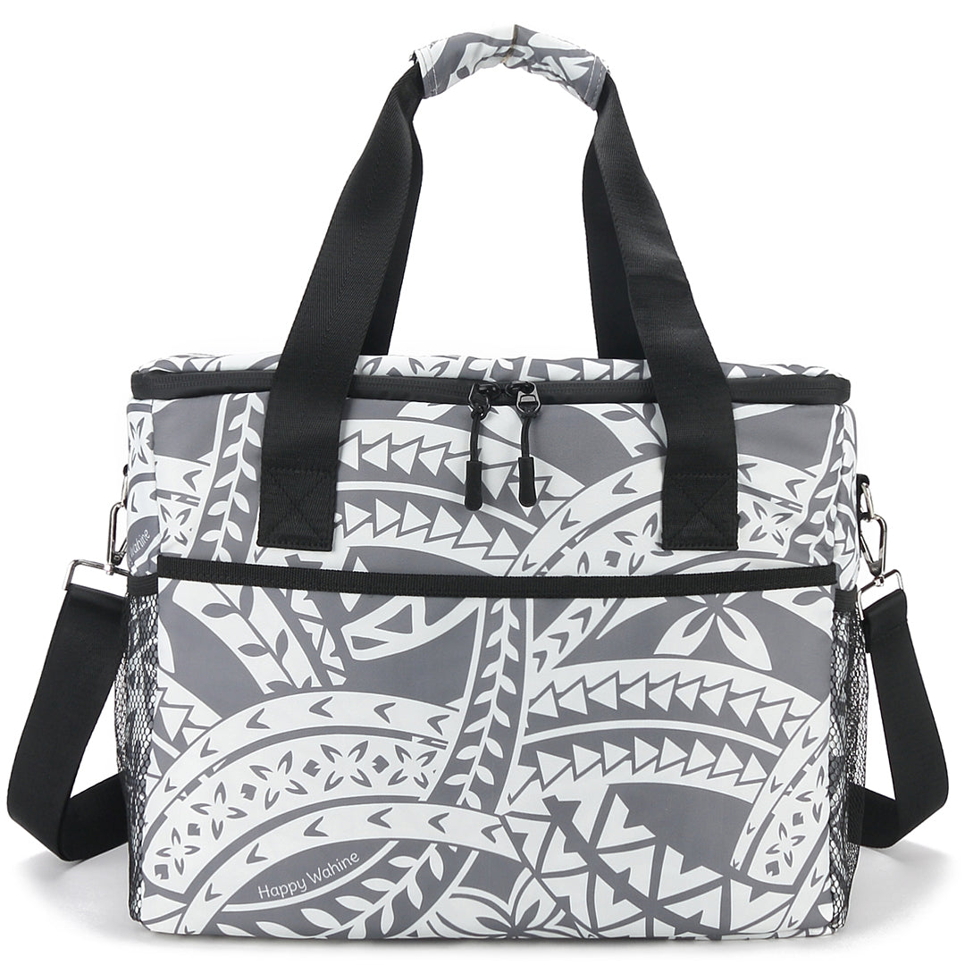Premium Insulated Cooler Tote Bag - Large Capacity, Durable & Stylish Tapa Grey - Perfect for Beach Trips, Picnics & Outdoor Adventures