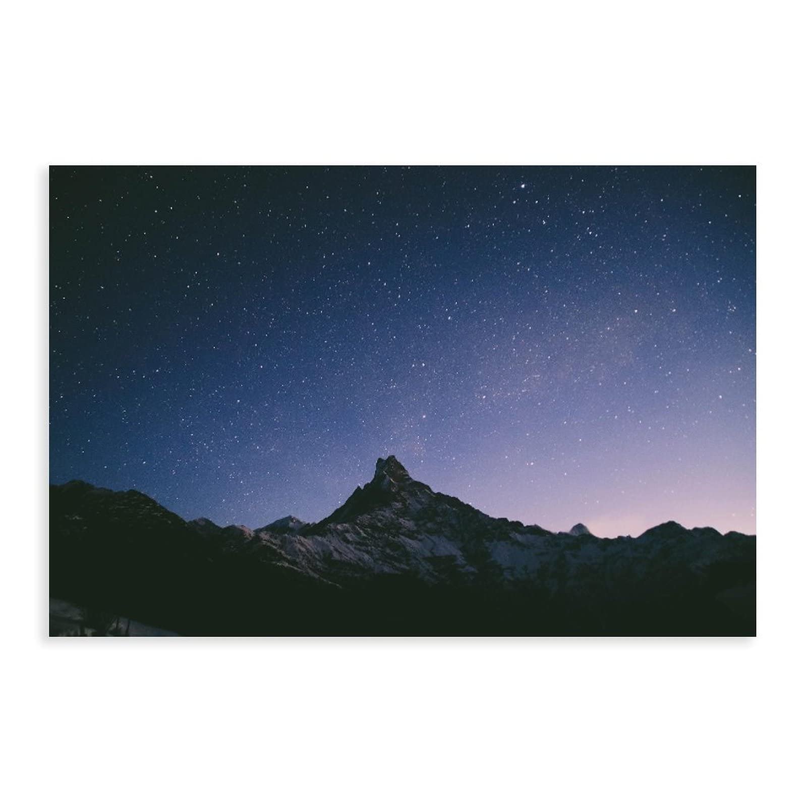 Mountain Galaxy Wall Art Print Canvas Poster - Beautiful Aesthetic Home Decor for Bedroom, Living Room & Office | Perfect for Modern & Boho Room Decor, Wall Pictures & Wall Hangings