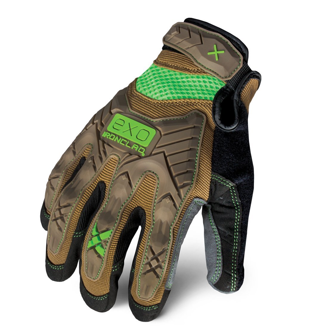 Ironclad EXO Motor Impact Gloves - Heavy Duty Work Gloves with TPR Impact Protection (1 Pair), EXO2-PIG-05-XL - Ideal for Construction, Motorcycling & Outdoor Activities