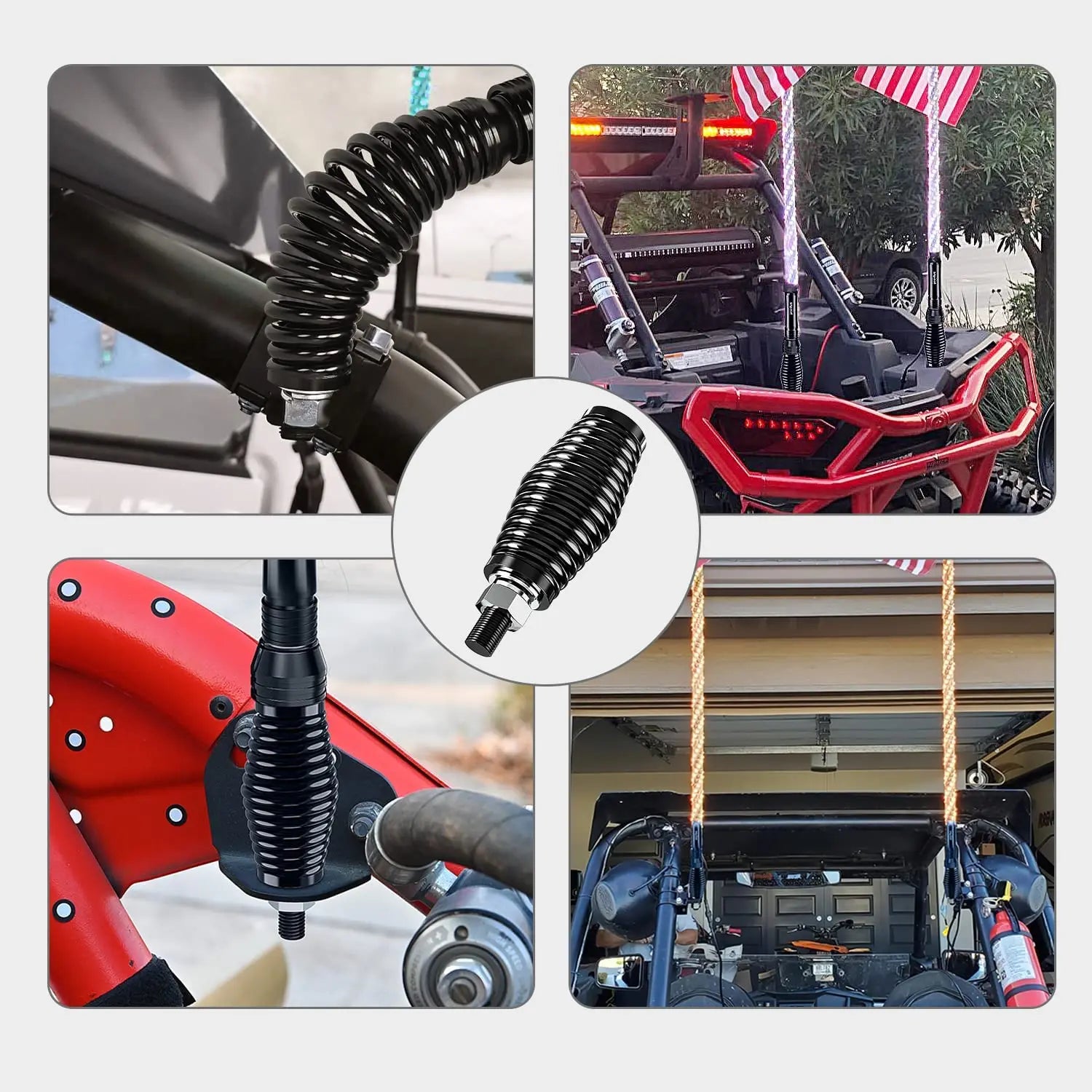 Heavy Duty Barrel Spring Mounting Base for Whip Light - Durable Off-Road LED Light Mount for Trucks, Jeeps & ATVs - Perfect for Night Driving, Camping & Outdoor Adventures