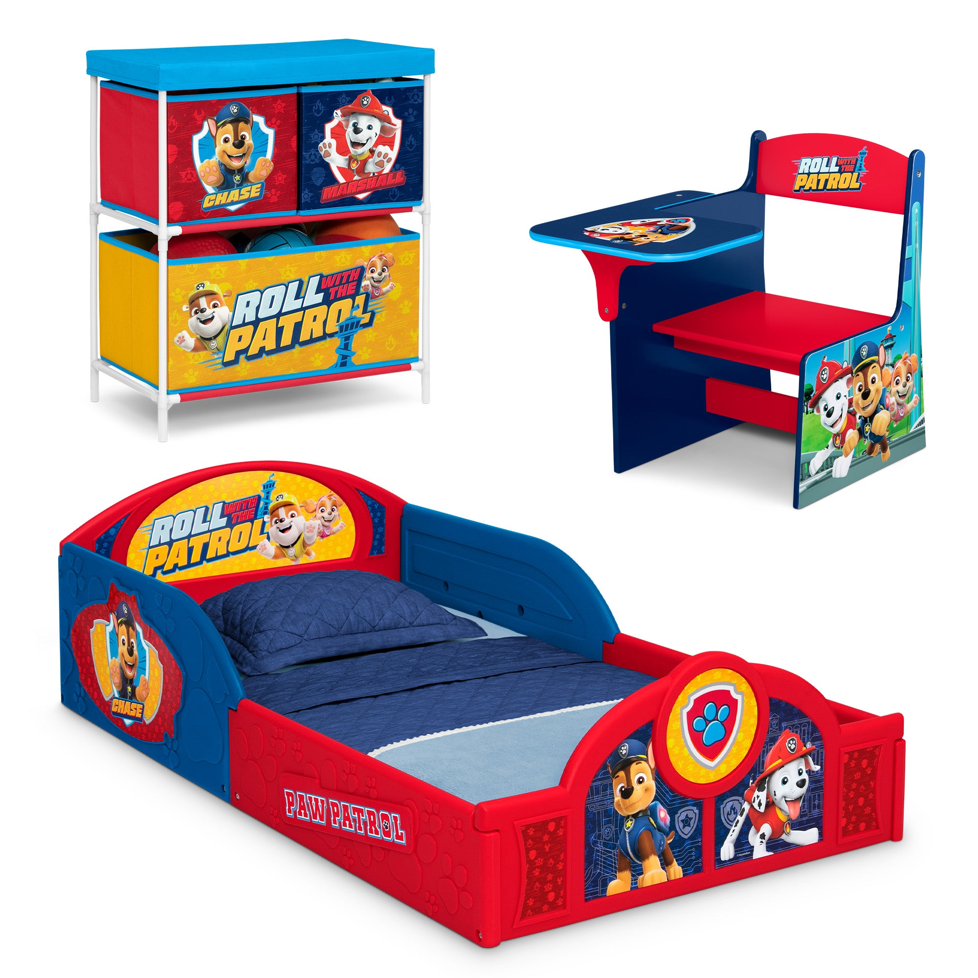 PAW Patrol 3-Piece Toddler Bedroom Set - Kids Bedding, Blanket & Pillow for Boys & Girls - Perfect for Nursery, Playroom & Toddler Bedroom Decor