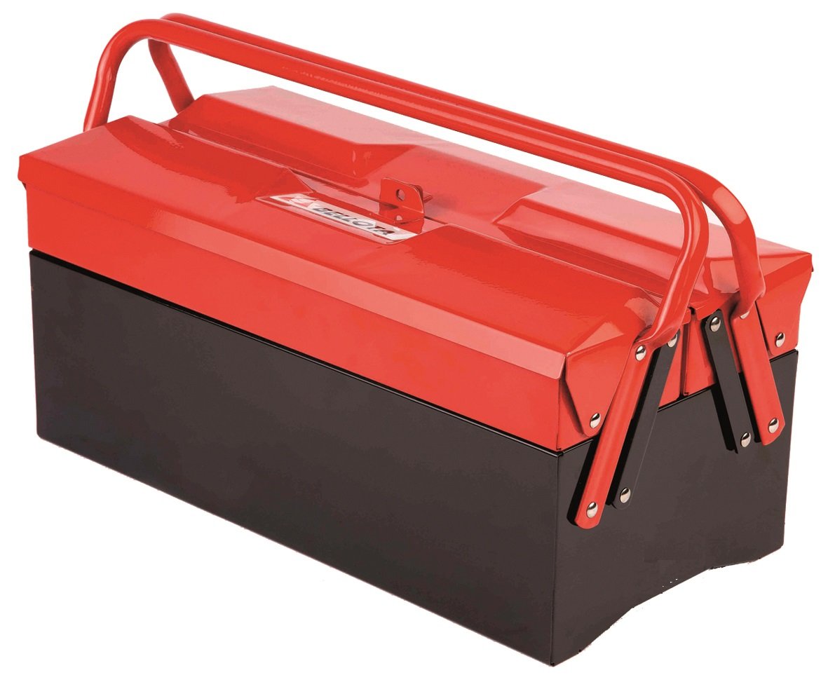 BELLOTA 6900-400 Heavy Duty Metal Tool Box - Durable Steel Storage Case for Tools, Equipment & DIY Projects - Perfect for Garage, Workshop & Job Site Organization