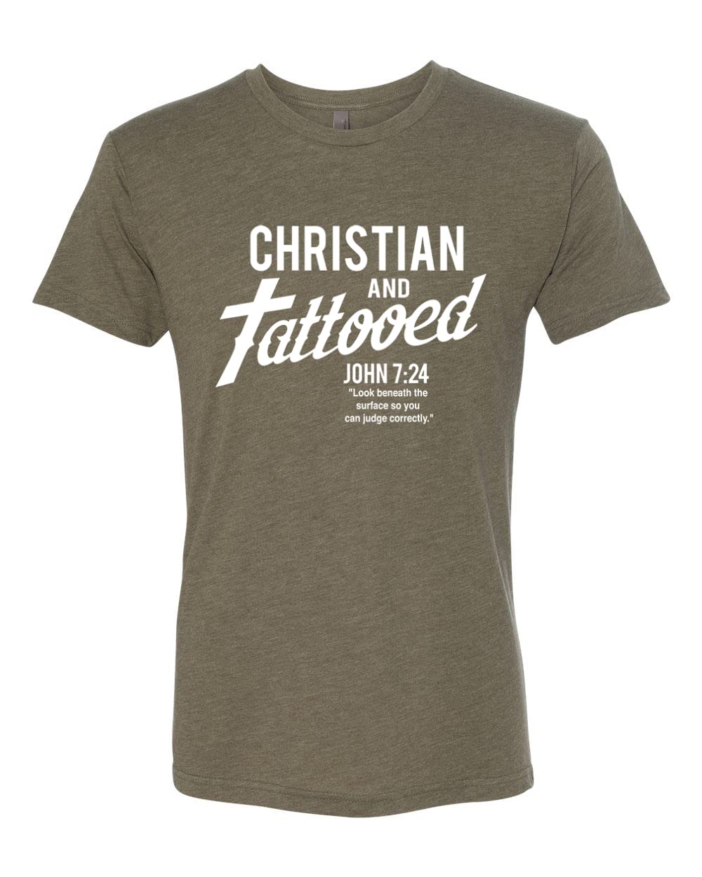 Christian T-Shirt for Men - John 7:24 Inspirational Bible Verse Tee | Premium Tri-Blend Comfort | Church, Worship & Everyday Wear