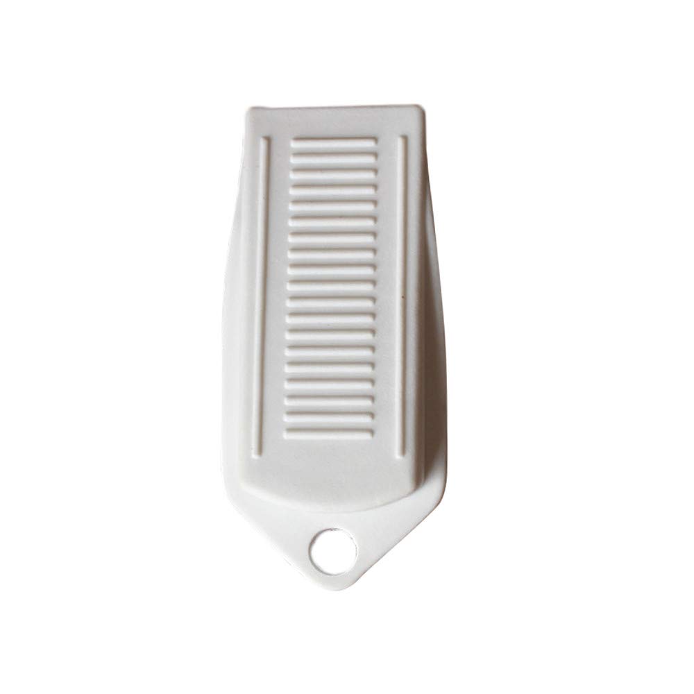 Heavy Duty Rubber Door Stopper Wedge - Large Grey & White Non-Slip Door Catch for Home, Office, Kids Safety - Perfect for Sliding Doors, Pets, and Outdoor Faucet Protection
