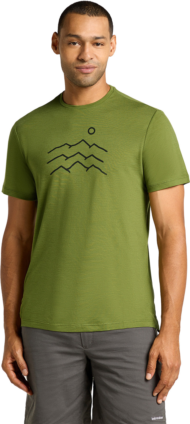 Men's 125 Cool Lite Sphere Across The Peaks Merino Blend Short Sleeve T-Shirt - Breathable & Lightweight Hiking & Outdoor Performance Tee for Active Lifestyles