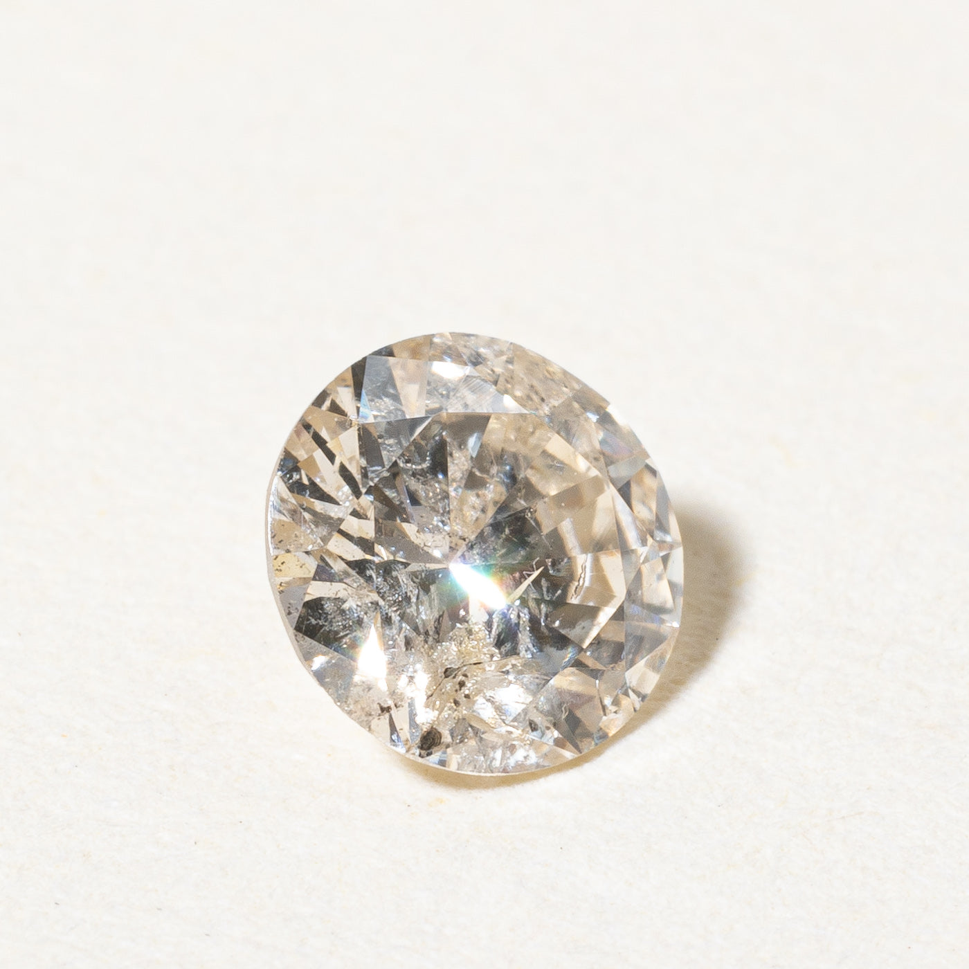 0.53ct Round Brilliant Cut Loose Diamond - I2/I3 Clarity, H/I Color | Perfect for Engagement Rings, Wedding Bands & Fine Jewelry