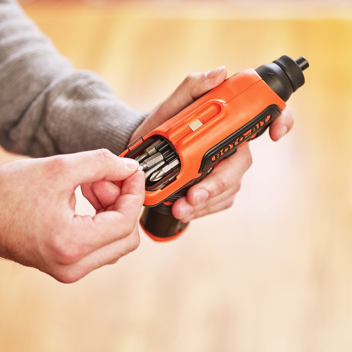 BLACK + DECKER BDCS50C 4V Cordless Roto Bit Storage Screwdriver with 6 Bits - Perfect for Home Repairs, DIY Projects & Quick Fixes