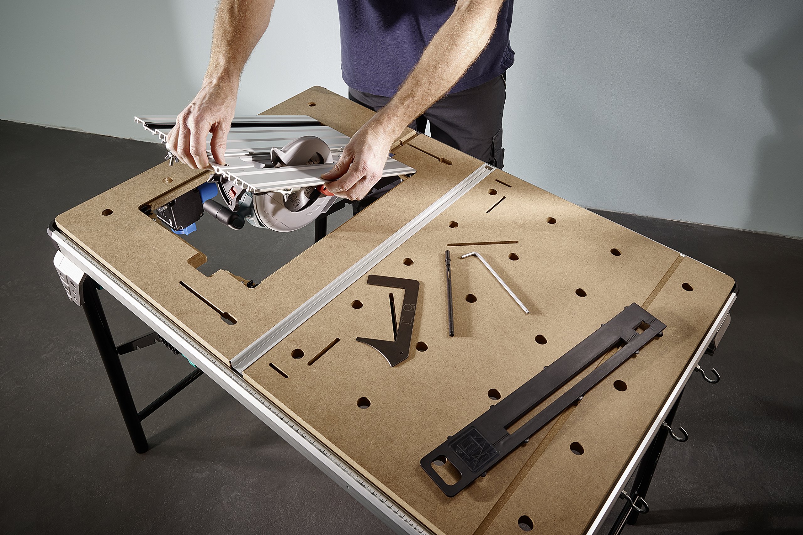 MASTER Cut 2500 Professional Saw Table & Workstation - Heavy Duty Woodworking Bench for DIY Projects & Home Workshops