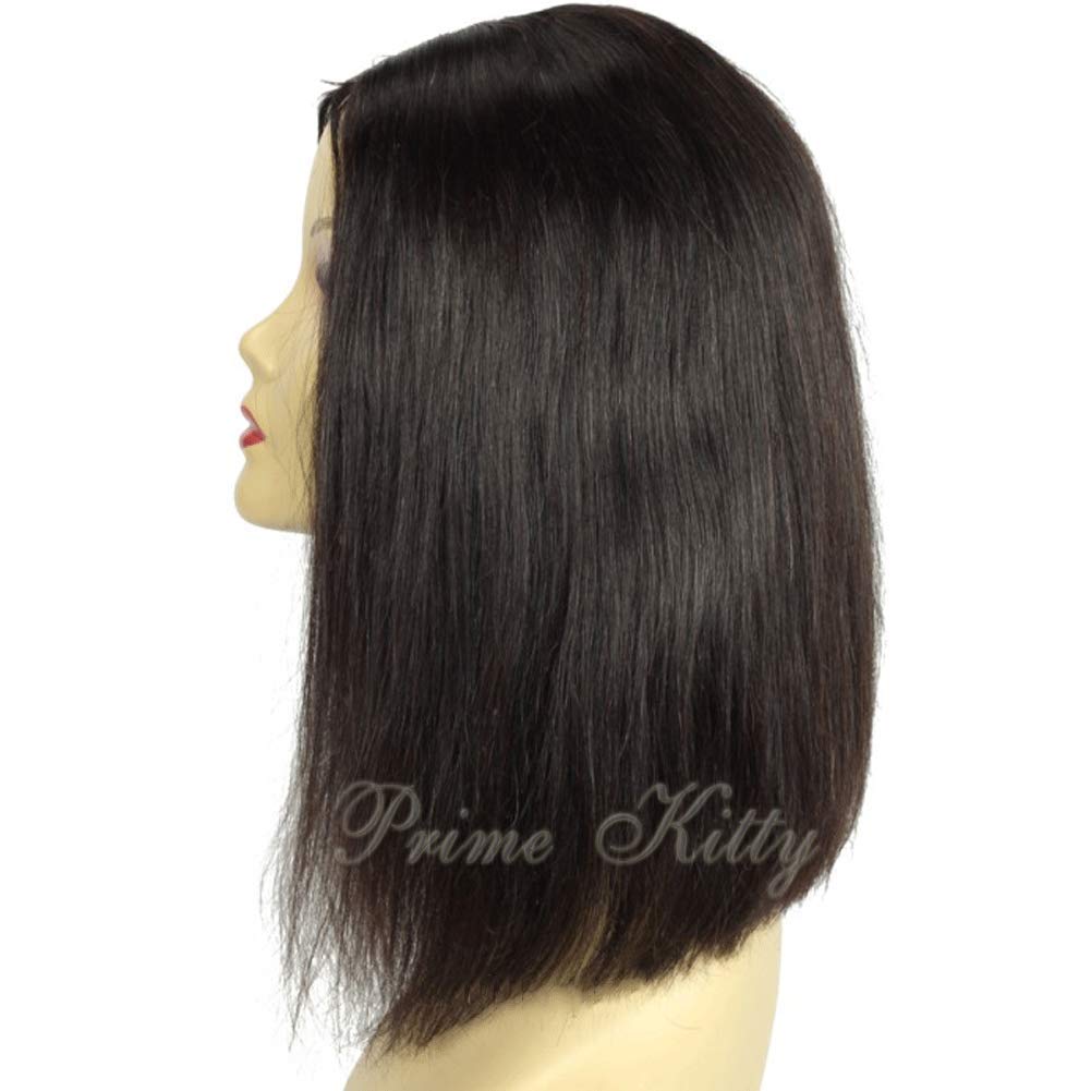 1X4 U Part Wig Human Hair Wigs for Black Women - 9A Virgin Straight Wigs (150% Density, 14