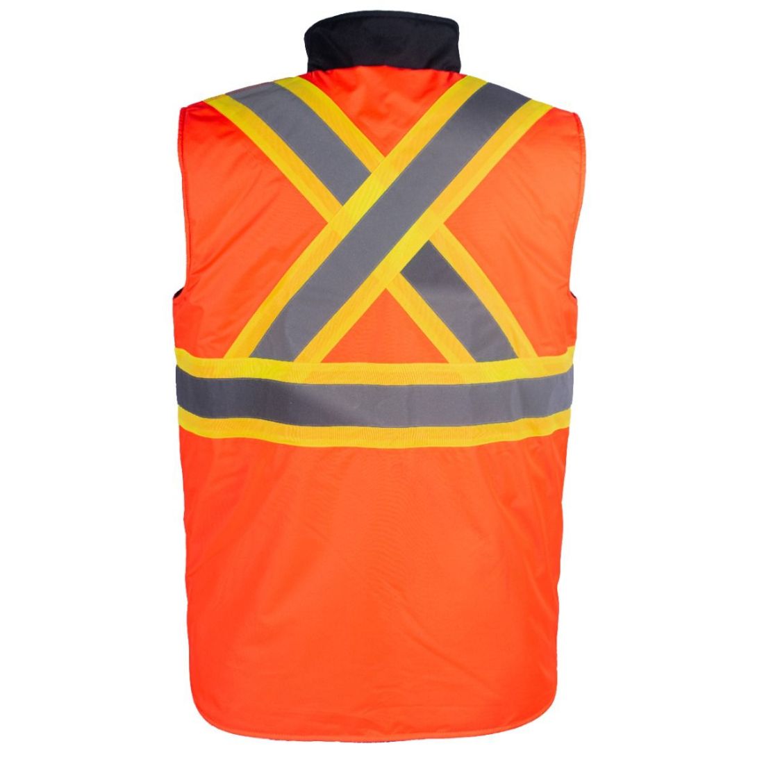 Terra Men's High Visibility Insulated Reversible Safety Vest 116625 - Warm Workwear for Construction, Road Workers & Outdoor Winter Activities