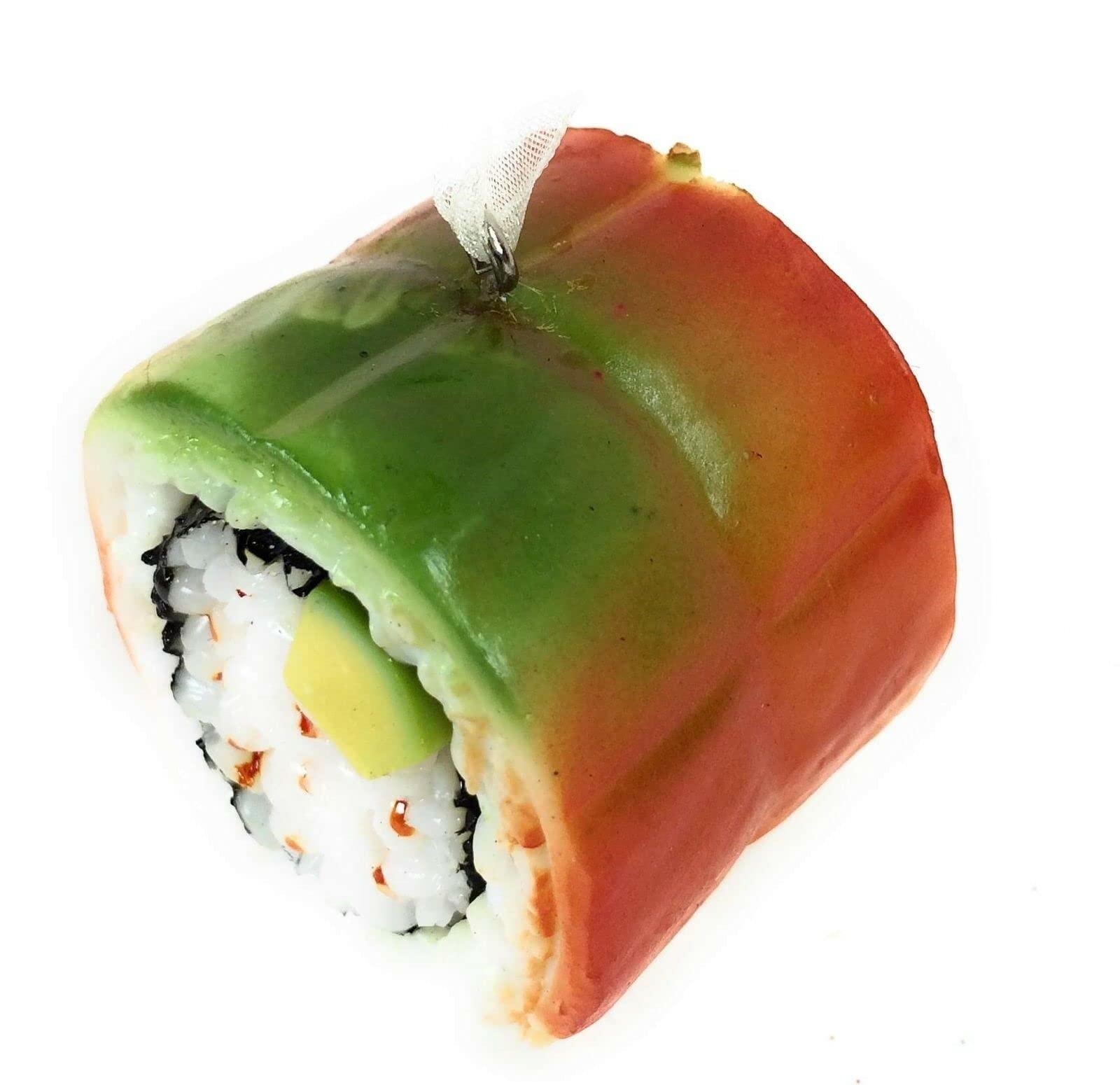 Handmade Tuna Roll Sushi Christmas Tree Ornament - Japanese-Inspired Holiday Decoration for Xmas Tree, Party & Home Decor