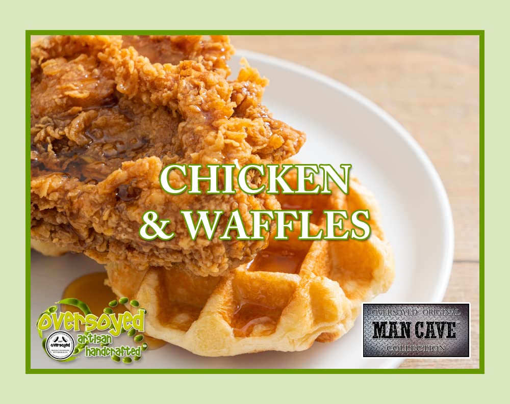 Artisan Hand-Poured Chicken & Waffles Scented Candle - 3oz Jar with 30-Hour Burn Time - Man Cave Decor & Gifts - Perfect for Home, Office, and Relaxation Spaces - Reusable Brown Tumbler 2