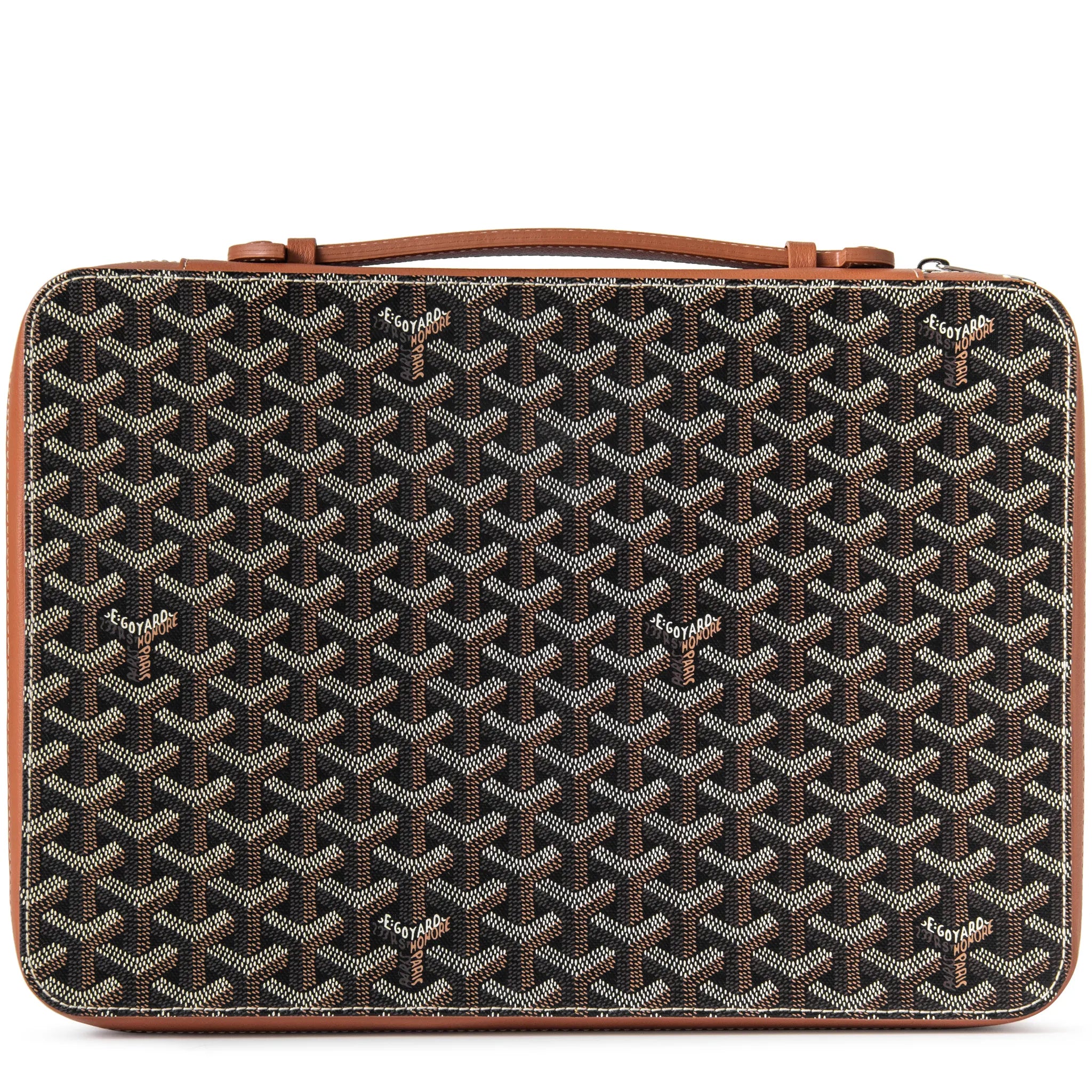 Goyard Compagnon Universel A4 Black Tan Leather Tote Bag - Stylish & Durable for Work, Travel & Everyday Use