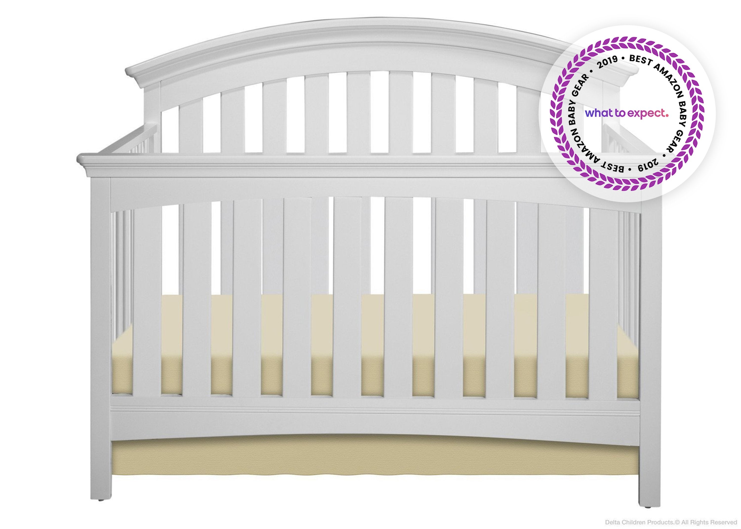 Bentley 4-in-1 Convertible Baby Crib with Toddler Bed, Daybed & Full-Size Bed Conversion - Perfect for Nursery, Bedroom & Guest Room