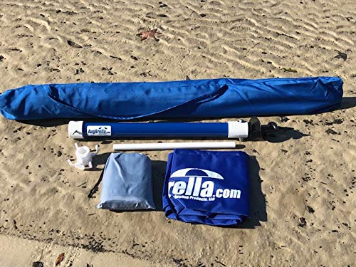Portable Beach Umbrella with Sand Anchor & Carry Bag - Heavy Duty Hook for Windproof Stability - Perfect for Beach, Pool, Picnics & Outdoor Adventures