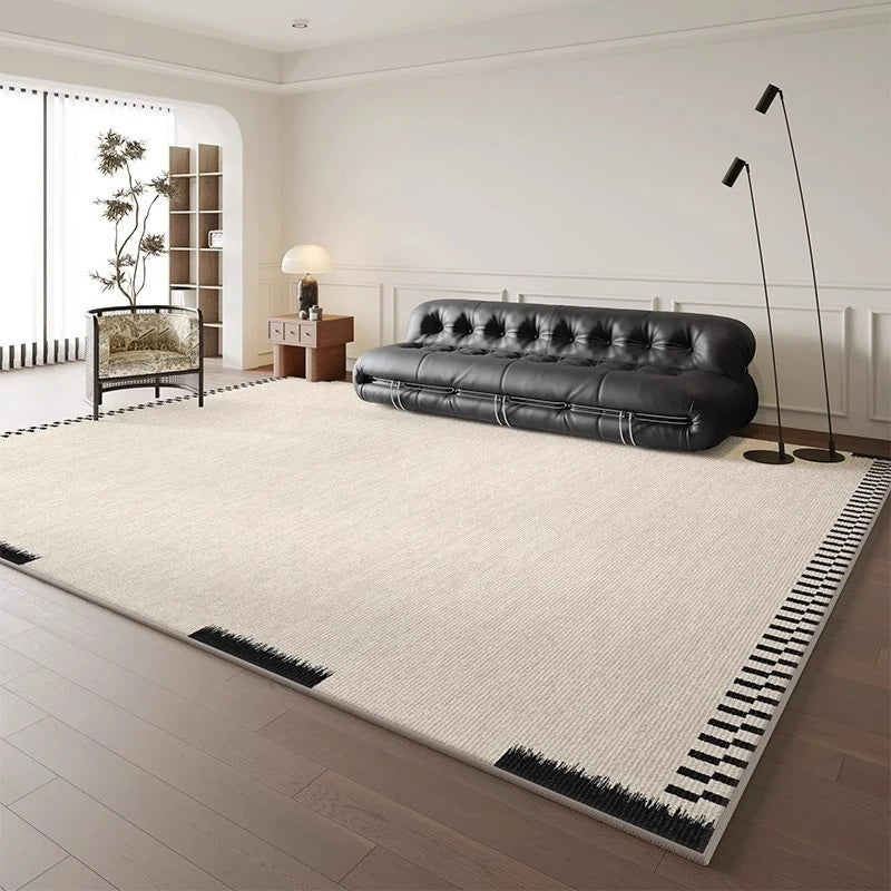 Modern Velvet Geometric Area Rug - Waterproof & Spillproof - Perfect for Living Room, Bedroom, Dining Room & High Traffic Areas