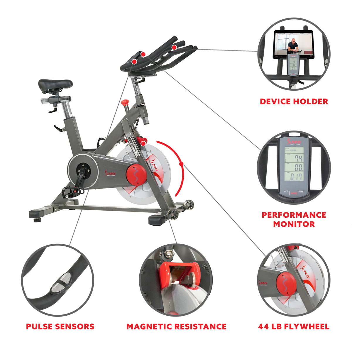 Premium Indoor Cycling Bike for Home Workouts - Stationary Exercise Bike with Adjustable Resistance for Cardio & Strength Training - Perfect for Home Gym, Fitness Enthusiasts & Spin Classes