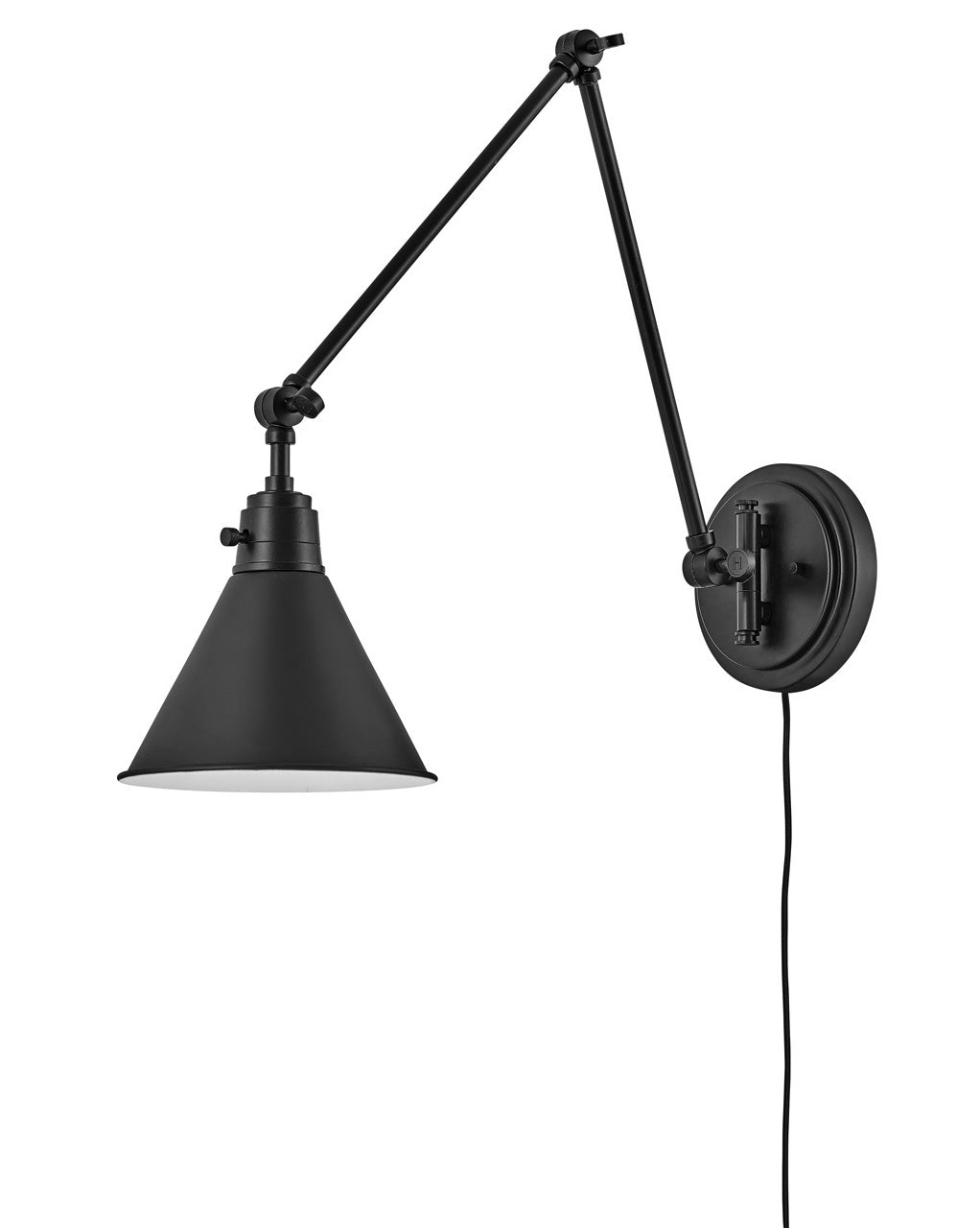 Briley Arm Sconce Wall Light - Modern Adjustable Wall Mounted Lighting Fixture for Bedroom, Living Room & Hallway Decor