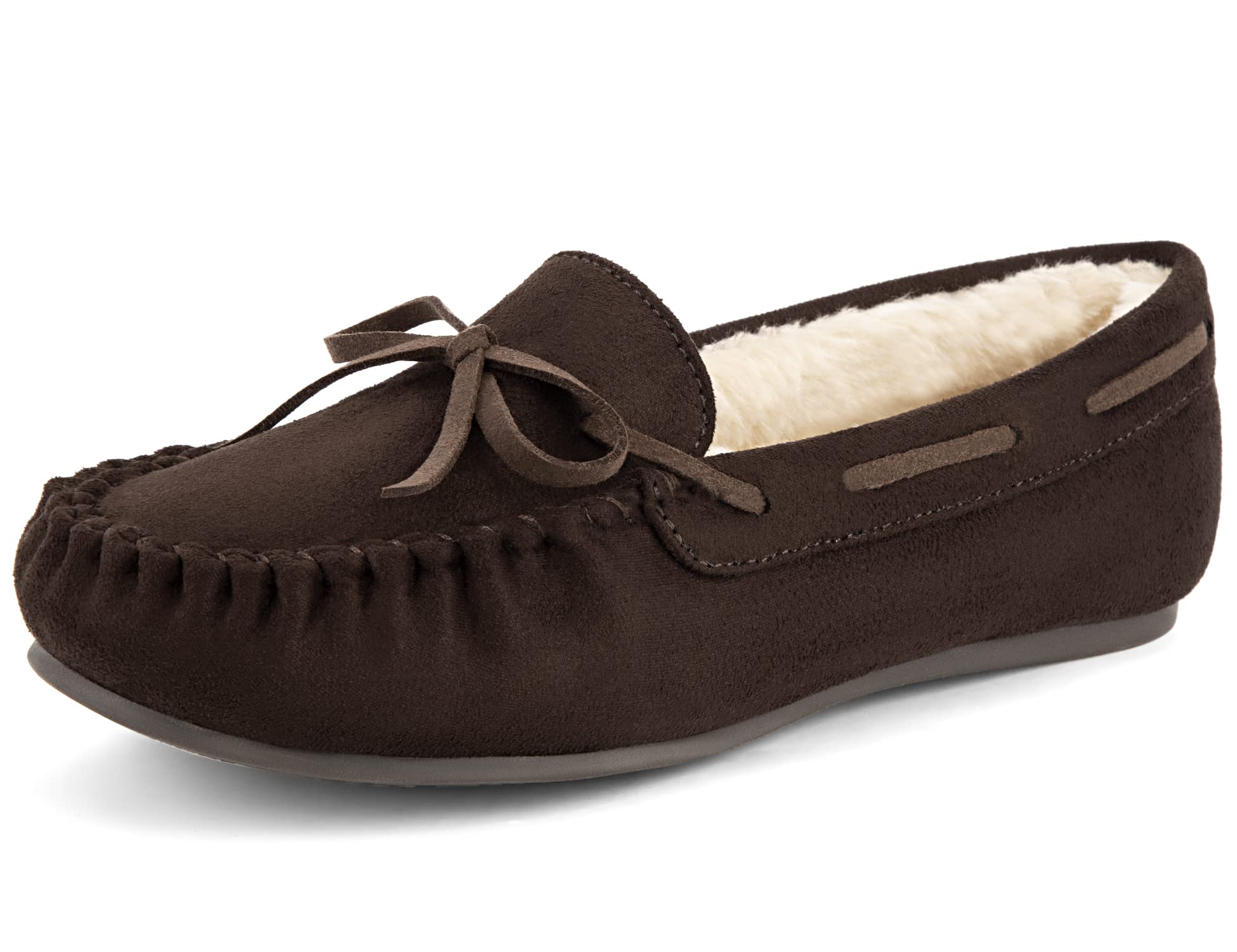 MaxMuzun Women's Moccasin Slippers - Soft Indoor/Outdoor House Shoes with Memory Foam - Cozy Non-Slip Home & Garden Slippers for Women (Perfect for Lounging, Yoga & Quick Errands)